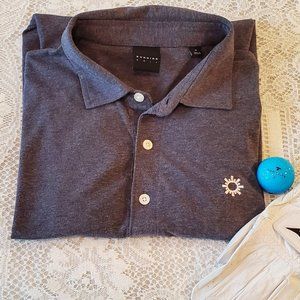 MEN'S DUNNING GOLF SHIRT GRAY SZ MEDIUM